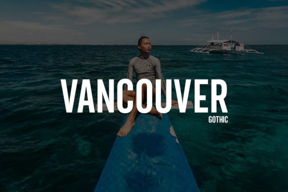 Preview specimen of Vancouver sans serif font