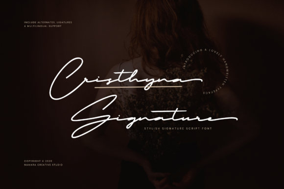 Cristhyna Signature Font - Preview 4