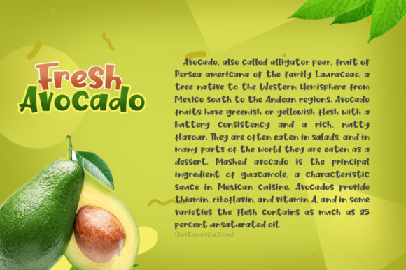 Fresh Avocado Font - Preview 1