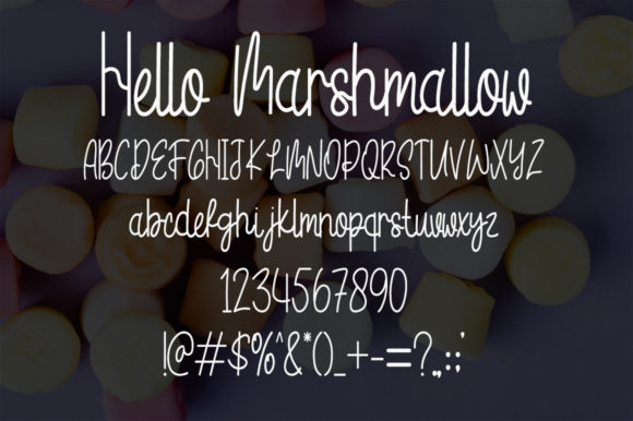 Hello Marshmallow Font PNG with transparent background - Preview 4