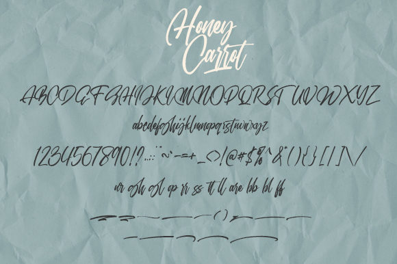 Honey Carrot Font PNG with transparent background - Preview 1
