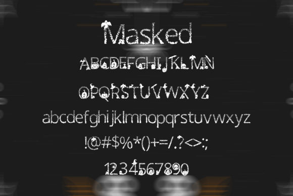 Masked Font PNG with transparent background - Preview 1