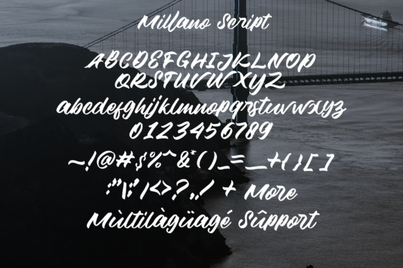 Millano Script Font PNG with transparent background - Preview 6