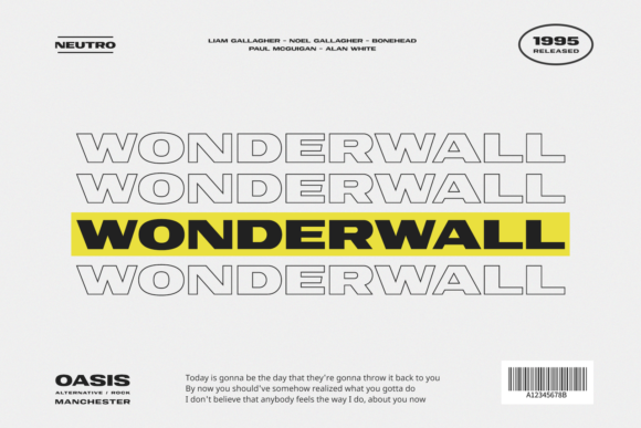 Neutro Font PNG with transparent background - Preview 3