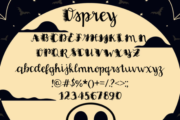 Osprey Font PNG with transparent background - Preview 1