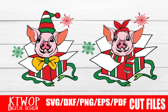 Couple of Cute Pig Christmas Gift