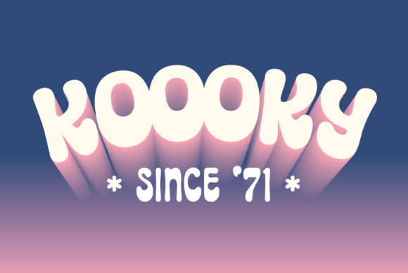 Koooky Font PNG with transparent background - Preview 1