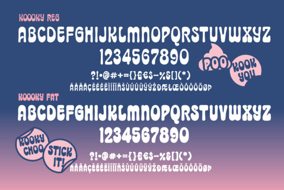 Koooky Font PNG with transparent background - Preview 4