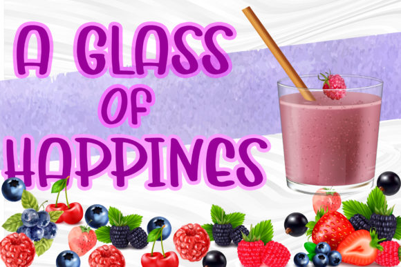 Mix Berries Font PNG with transparent background - Preview 1