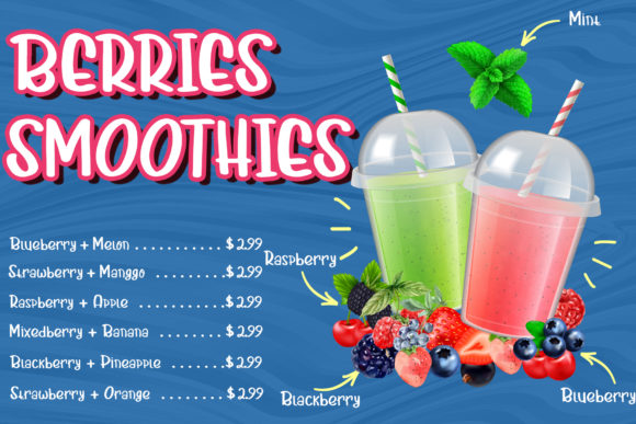 Mix Berries Font PNG with transparent background - Preview 2