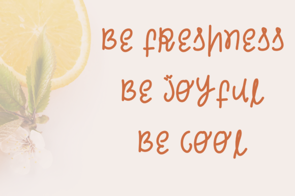 Orange Juicy Font font preview - 2