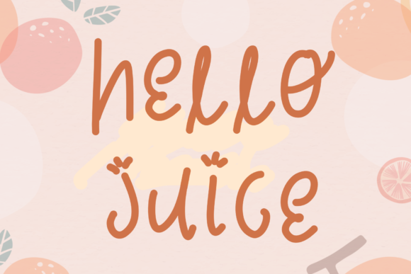 Orange Juicy Font font preview - 3
