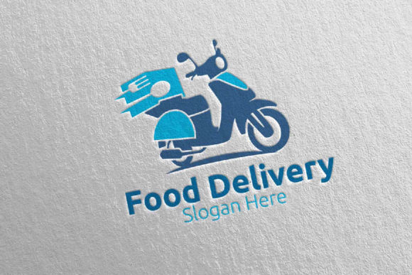 Scooter Fast Food Delivery Logo 7 Illustration Logos Par denayunecf