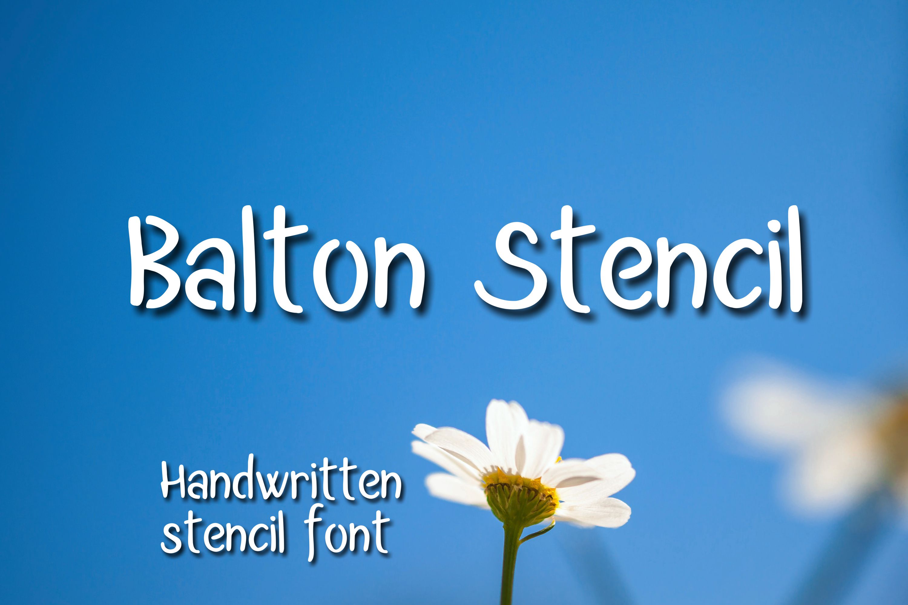 Balton Stencil preview, rounded modern stencil font
