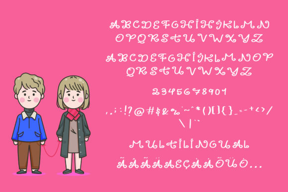 Love Curly Font PNG with transparent background - Preview 2