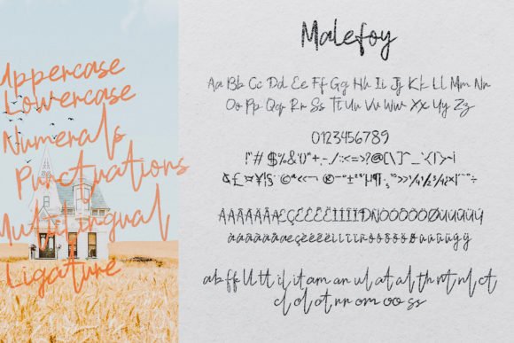 Malefoy Font PNG with transparent background - Preview 5