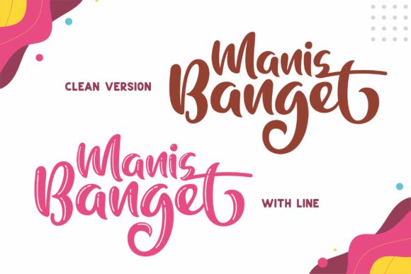 Manis Banget Font PNG with transparent background - Preview 5