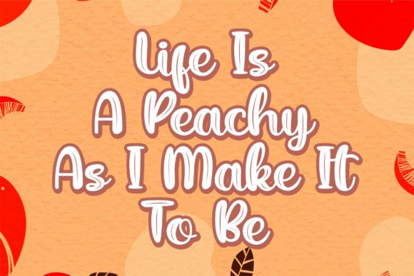 Peachy Mochi Font PNG with transparent background - Preview 1