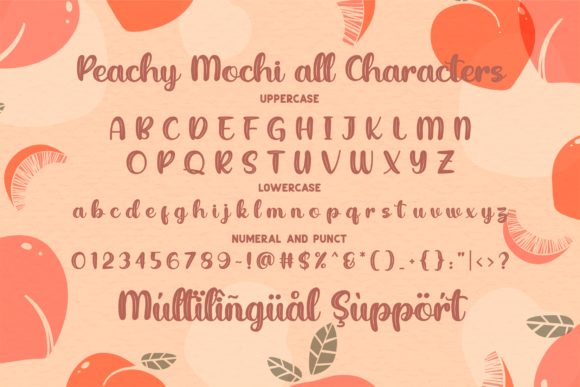 Peachy Mochi Font PNG with transparent background - Preview 6