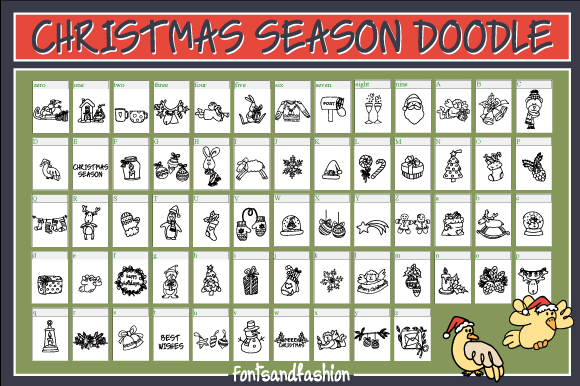 Christmas Season Doodle Font - Preview 2