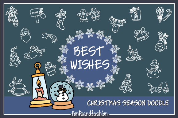 Christmas Season Doodle Font - Preview 3