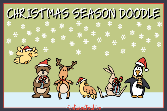 Christmas Season Doodle Font - Preview 4