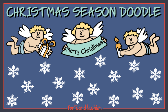 Christmas Season Doodle Font - Preview 6