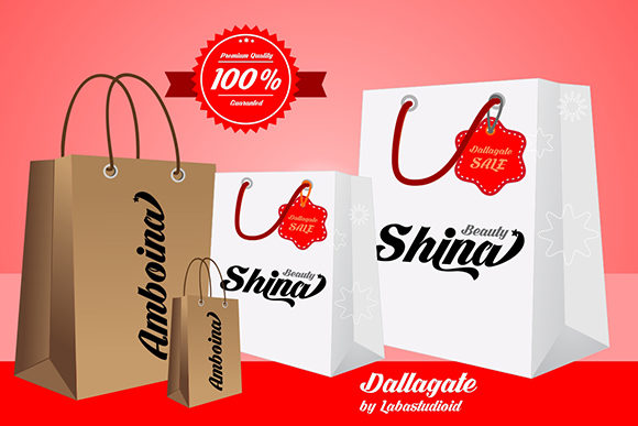 Dallagate Font PNG with transparent background - Preview 2