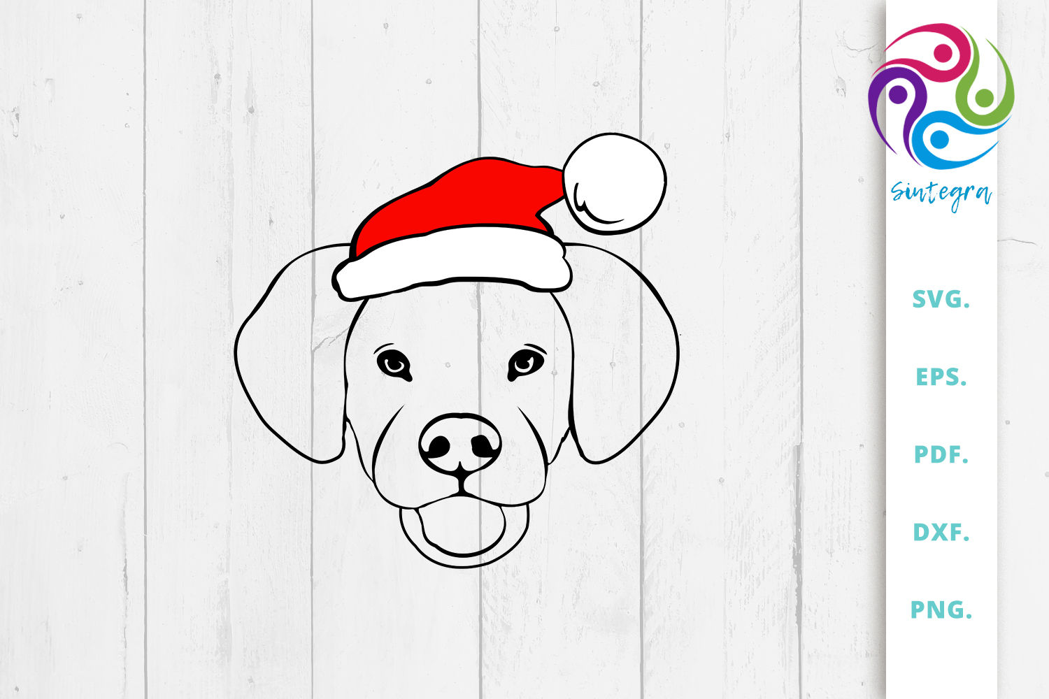 Dog with Santa Hat Graphic by Sintegra · Creative Fabrica