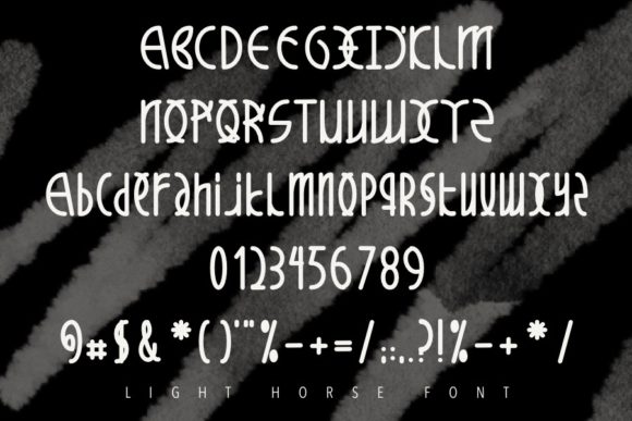 Light Horse Font font preview - 3