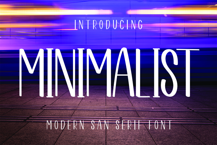 Minimalist Font by ONE DESIGN · Creative Fabrica font preview