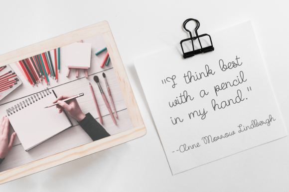Pencil Box Font PNG with transparent background - Preview 3