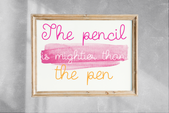 Pencil Box Font PNG with transparent background - Preview 4