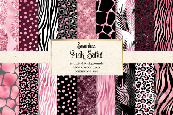 Pink Safari Digital Paper
