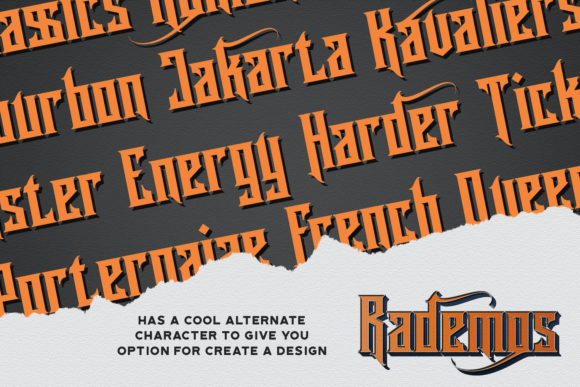 Rademos Font PNG with transparent background - Preview 3