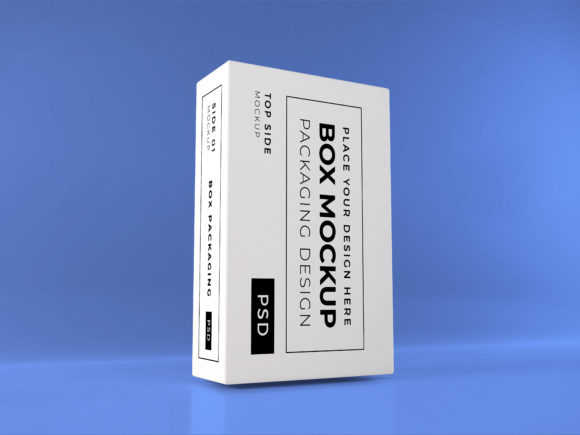 Realistic Long Box Packaging Mockup PSD Grafika Pudełka i kartony Przez dendysign