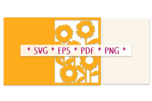 Sunflower Garden Card SVG Cut File Graphic by Nic Squirrell · Creative ...