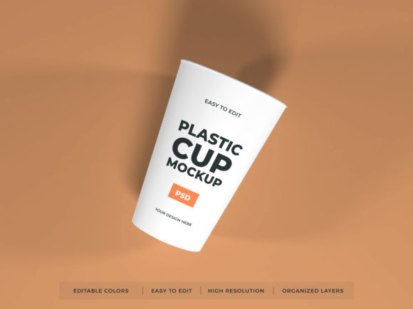 Realistic Plastic Cup Mockup PSD Graphic Coffee Cups By dendysign