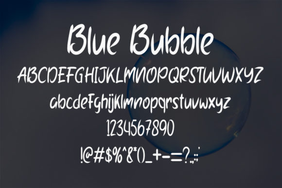 Blue Bubble Font - Preview 4