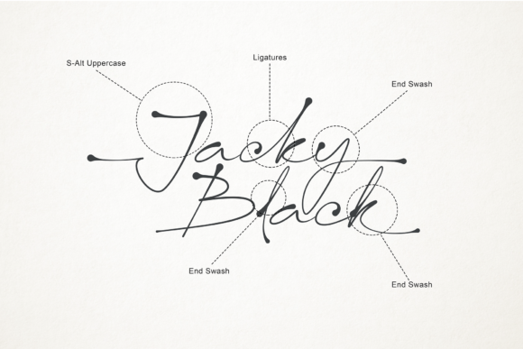 Jacky Black Font PNG with transparent background - Preview 2