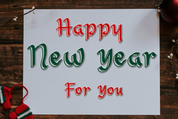 New Year Font PNG with transparent background - Preview 2