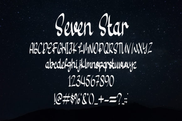 Seven Star Font PNG with transparent background - Preview 4