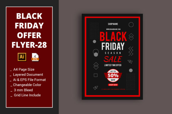 Black Friday Offer Flyer-28 Afbeelding Afdruk Sjablonen Door alimran24