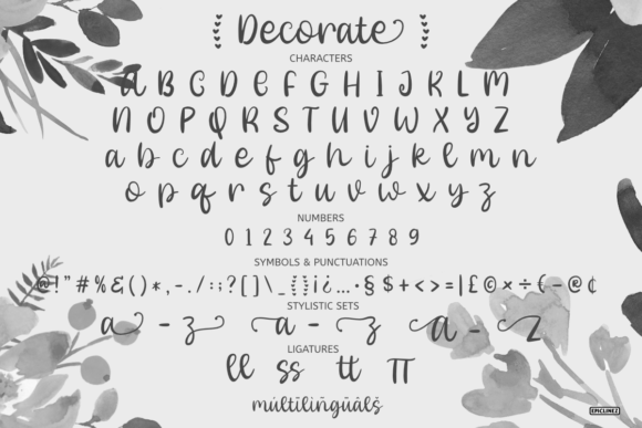 Decorate Font PNG with transparent background - Preview 5