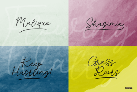 Flowing Waltz Font - Preview 4