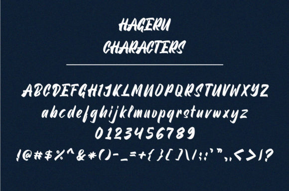 Hageru Font PNG with transparent background - Preview 3