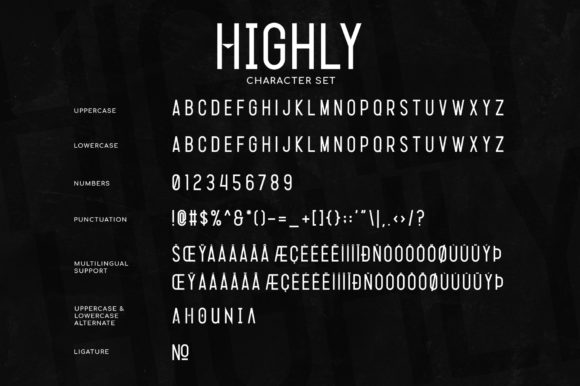 Highly Font PNG with transparent background - Preview 6