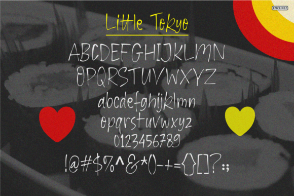 Little Tokyo Font PNG with transparent background - Preview 5