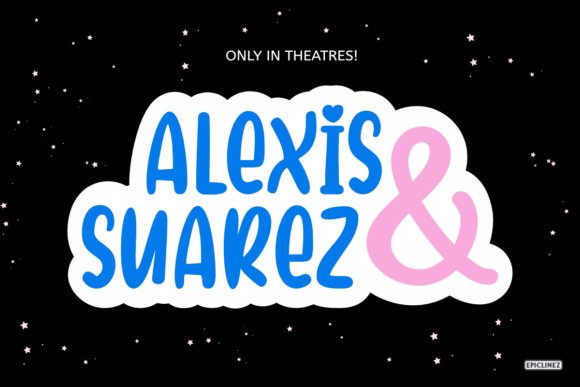 Love in Space Font PNG with transparent background - Preview 1