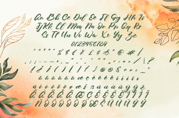 Perfect Orchid Font PNG with transparent background - Preview 4